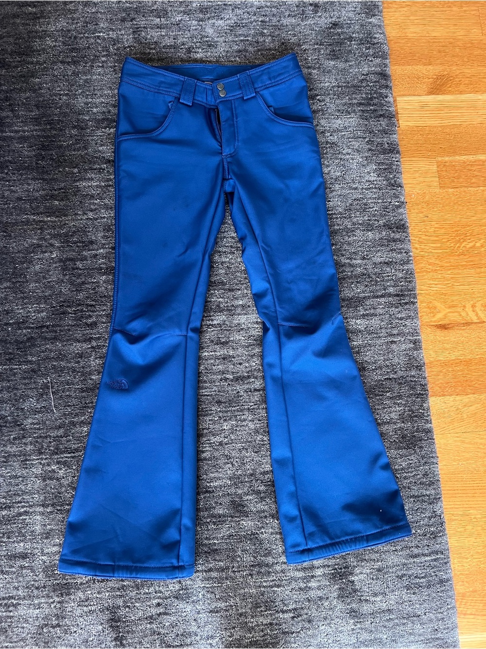 The North Face Women’s S/P Blue Fleece-Lined Softshell Flare Pants Petite Small